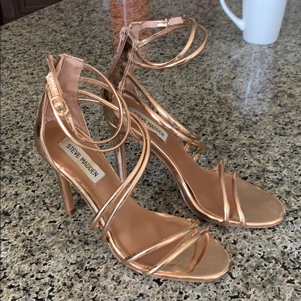 Rose gold Steve Madden heels!